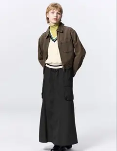 GU カーゴマキシスカート　S ブラック