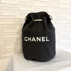 CHANEL シャネル ロゴ リュックサック バックパック キャンバス ブラックのサムネイル