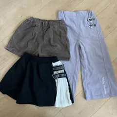 【120cm】ガールズ ボトムス 3点セット