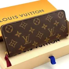 【最高級美品】ルイヴィトン モノグラム フューシャ ジッピークレマンス 長財布
