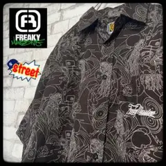 【B系】FREAKY フリーキー 半袖シャツ 総柄 HIPHOP 90s 希少