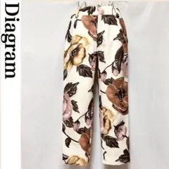 美品 グレースコンチネンタル パンツ カジュアル ズボン 花柄 テーパードパンツ