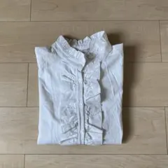 【美品】AuieF フリルカラーブラウス シャツブラウス 入学式 セレモニー