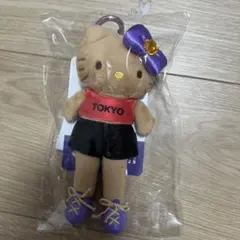 東京2025世界陸上 ハローキティ スタイルアップ キーホルダー ゴールド