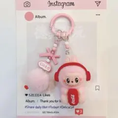 ラブブ　Labubuストラップ　キーホルダー　ピンク