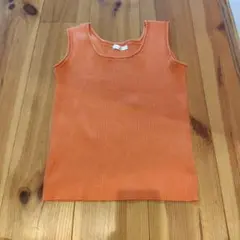 しまむら　KHALITA オレンジ リブ タンクトップのサムネイル