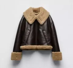 ZARA ダブルフェイスライダースジャケット XS ムートン　ボア