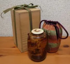 肥後水の平茶入 蓋 仕覆箱付き 肥後水の平茶入 蓋 仕覆箱付き - メルカリ
