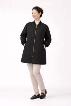 新品未使用レディースキルティングコート（ブラック）４Ｌ#020