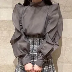 SNIDEL スナイデル／オーガンジーシースルーブラウス