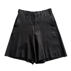 コムデギャルソン　AD2013 ワイドショーツ　シルク混　ショートパンツ　黒のサムネイル