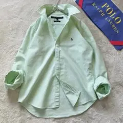定番✨ラルフローレン　オックスフォードシャツ　ポニー刺繍　L ミントグリーン美品