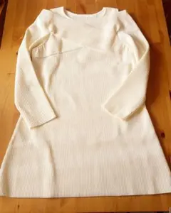 mystic クロスニットワンピース　アイボリー