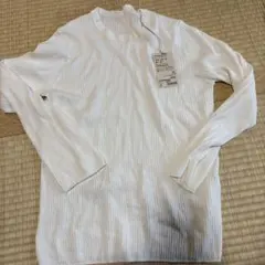 新品タグ付！無印良品　コットンシルク クルーネックセーター XXL ホワイト