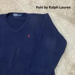 ポロバイラルフローレン　ニット　セーター　90S ネイビー　L