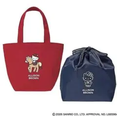 otona SWEET付録アリソンブラウンxハローキティトートバッグ&巾着ポーチのサムネイル