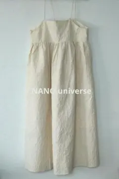 NANO universe クリーム色 キャミワンピース ロング M