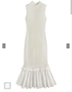 GRL シアーチェック柄ドッキングノースリーブニットワンピース[ru1603]