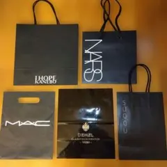 ショップ袋 5点セット ブラック