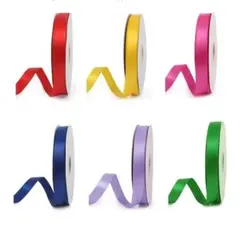 サテンリボン６色セット　色あてクイズなどに