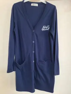 キッズ　ロングカーディガン150cm　紺色