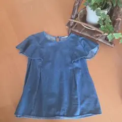 ✨️美品✨️ローリーズファーム デニム風ブラウス M 綿100%のサムネイル