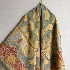 ETRO エトロ 大判ストール 135cm 正方形 ウールシルク ペイズリー柄