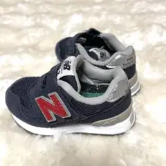 人気 NB313 キッズスニーカー 紺×赤 12cm 中古