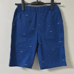 ユニクロ　イージーショートパン　ハーフパンツ　サメ柄　ブルー