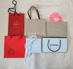 CHANEL・Dior 他 デパコスブランド 小さめショップバッグ 6点セット
