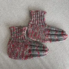 おばあちゃんのお友達お手製　ハンドメイド 手編み ルームソックスのサムネイル