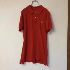 US古着 LACOSTE ラコステ ポロシャツ ビッグワニ オレンジ 7 XXL 