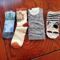 ディズニー 花柄 猫柄 ソックスセット