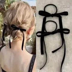 ベロアリボン ヘアゴム