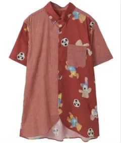 Karl Helmut サッカーくまプリントシャツえんじのサムネイル