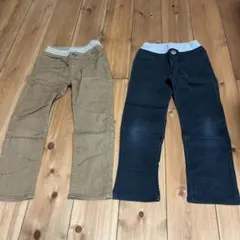 男の子　長ズボン　120 黒　ベージュ