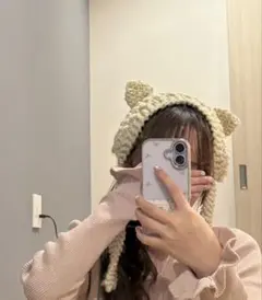 猫耳ニット帽