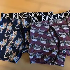 KING NOVA ボクサーパンツ猫柄　LLサイズ２枚セット