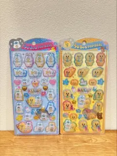 うるちゅるポップシール　んぽちゃむ　2点