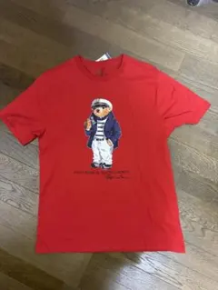 ポロベアプリント 赤 Tシャツ