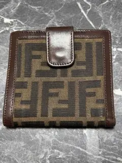 Fendi FFロゴ 三つ折り財布 ブラウン