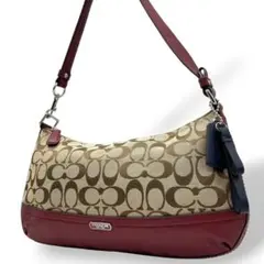 極美品　コーチ　ハンドバッグ　2way　シグネチャー　ホーボー　coach U5