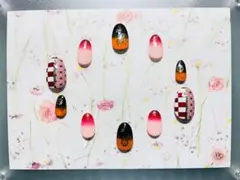 竈門禰豆子モチーフネイル