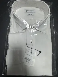 【新品タグ付き】CAMICIANISTA スリムフィット ホワイトシャツ 37