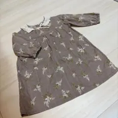バースディ　tete a tete キッズ花柄レースワンピース　秋服　80
