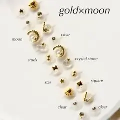 耳ツボジュエリー　大人気　20粒　2点目500円　ゴールド×ムーン