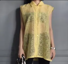 【Colours of the world】 ノースリーブシャツ イエロー