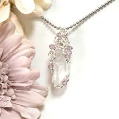 天然水晶 ミニポイント シルバーワイヤーペンダントトップ