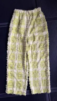 【シルバーウィーク限定値下げ】THE YON フリンジジャガード　パンツ　秋服