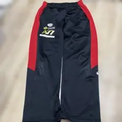 アシックス　スポーツ ジャージ パンツ 黒 赤　ランニングウェア　陸上用ウェア